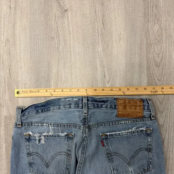 Vintage Levis 527 Low Boot Cut Jeans Men's 34x30 Blue Faded Cowboy Western y2k - Picture 13 of 16